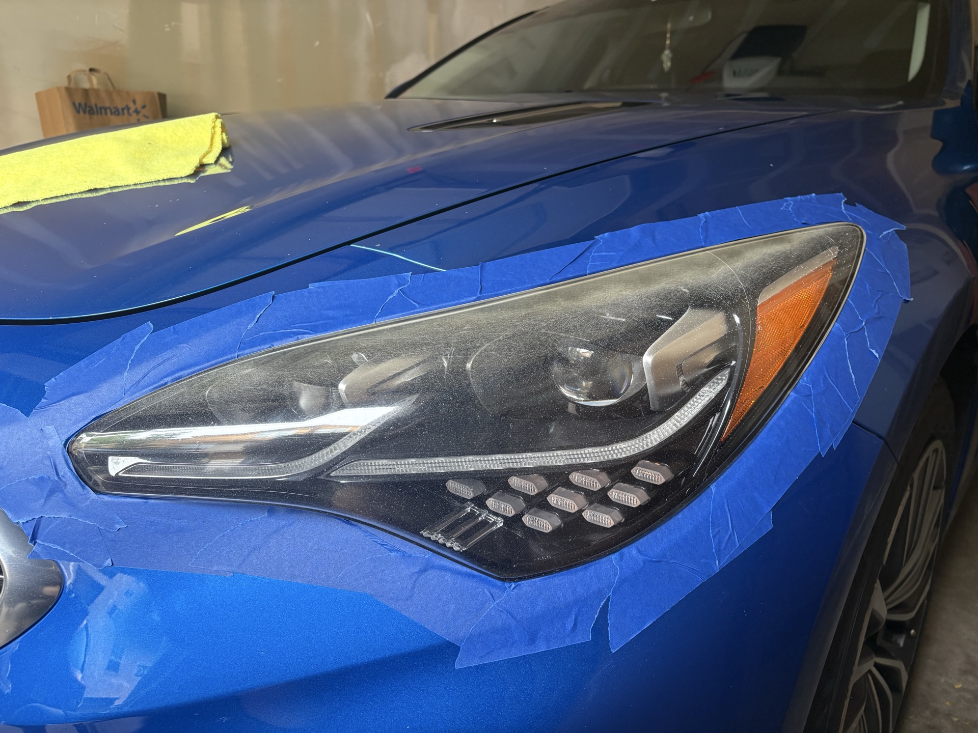 Featured Result cloudy yellowed oxidized headlights before restoration, Denver Metro, CO, Headlight Boost
